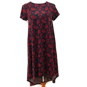 2/$15 Lularoe EUC Red Rose Carly Dress XXS